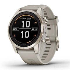 Умные часы Garmin Fenix 7S Pro Sapphire Solar (мягкое золото/песок)