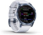 Умные часы Garmin Fenix 7 Sapphire Solar 47 мм (голубой минерал/белый камень)