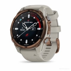 Умные часы Garmin Descent Mk3i 43 мм (бронзово-серый титан, с серым силиконовым ремешком)