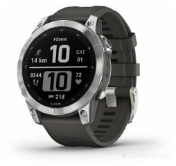 Умные часы Garmin Fenix 7 Solar (серебристый/графитовый)