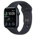 Apple Watch SE 2 44 мм (алюминиевый корпус, полуночный/полуночный, спортивный силиконовый ремешок)