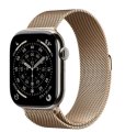 Умные часы Watch Series 11 LTE 46 мм (титановый корпус, природный/золотистый, миланская петля)