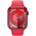 Apple Watch Series 9 45 мм (алюминиевый корпус, красный/красный, спортивный силиконовый ремешок M/L)