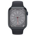Apple Watch Series 8 45 мм (алюминиевый корпус, полуночный/полуночный, спортивный силиконовый ремешок)