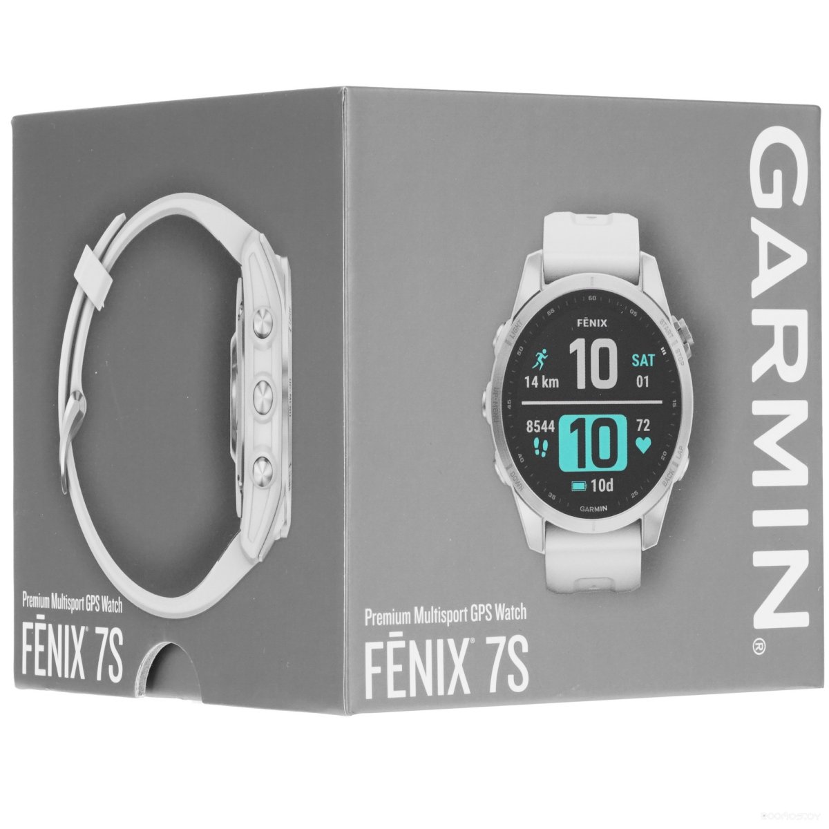 Умные часы Garmin Fenix 7S (серебристый/белый)