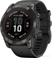 Умные часы Garmin Fenix 7X Pro Sapphire Solar (карбоново-серый титан/черный)