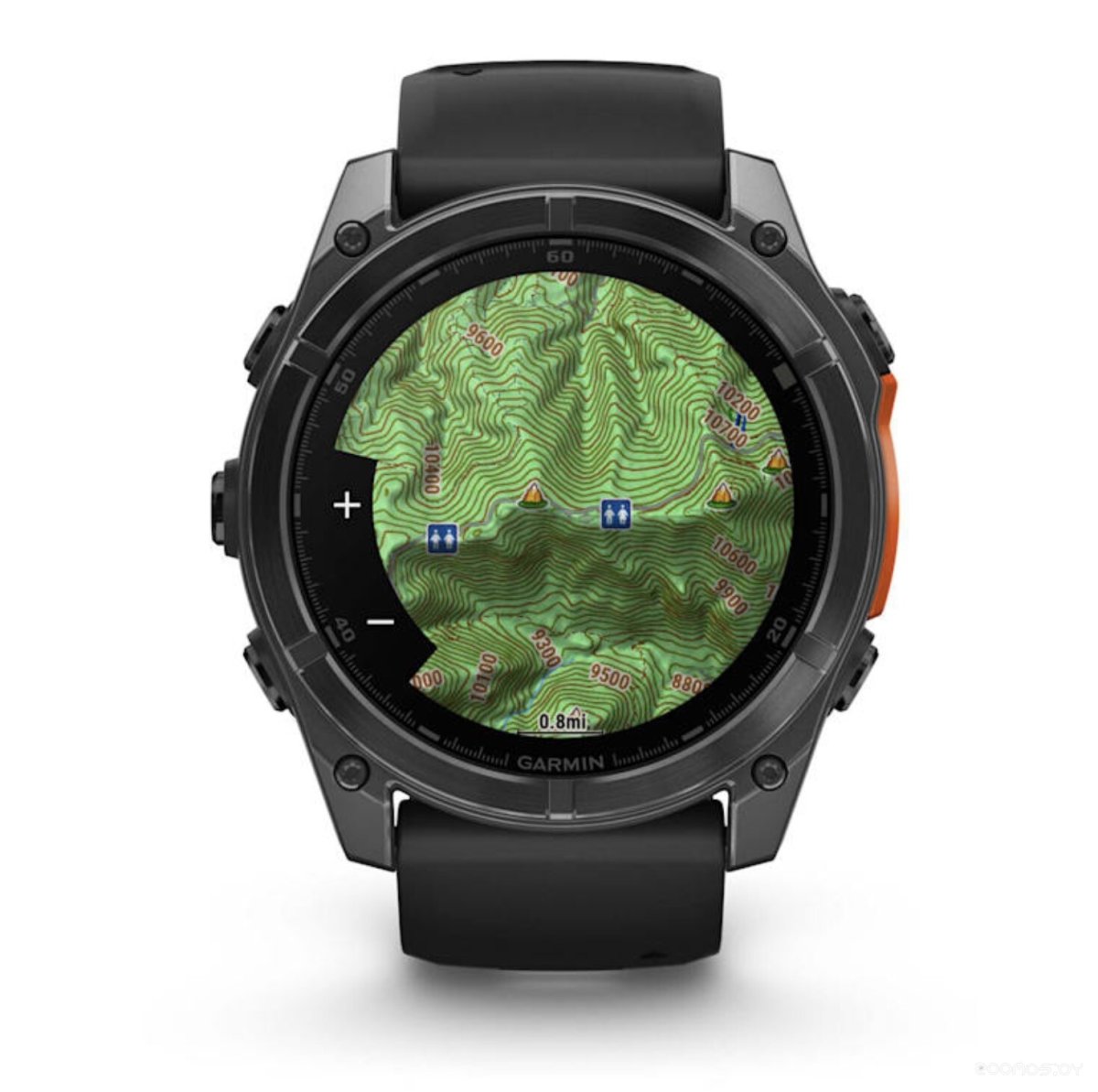 Умные часы Garmin Fenix 8 51мм (серый, черный силиконовый ремешок)