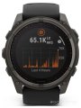 Умные часы Garmin Fenix 8 Solar, Sapphire 51мм (титановый угольно-серый с DLC-покрытием и черным ремешком)