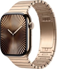 Apple Watch Series 10 46 мм (титановый корпус, золотистый/золотитсый, стальной ремешок)