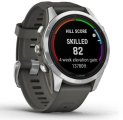 Умные часы Garmin Fenix 7S Pro Solar (серебро/графит)