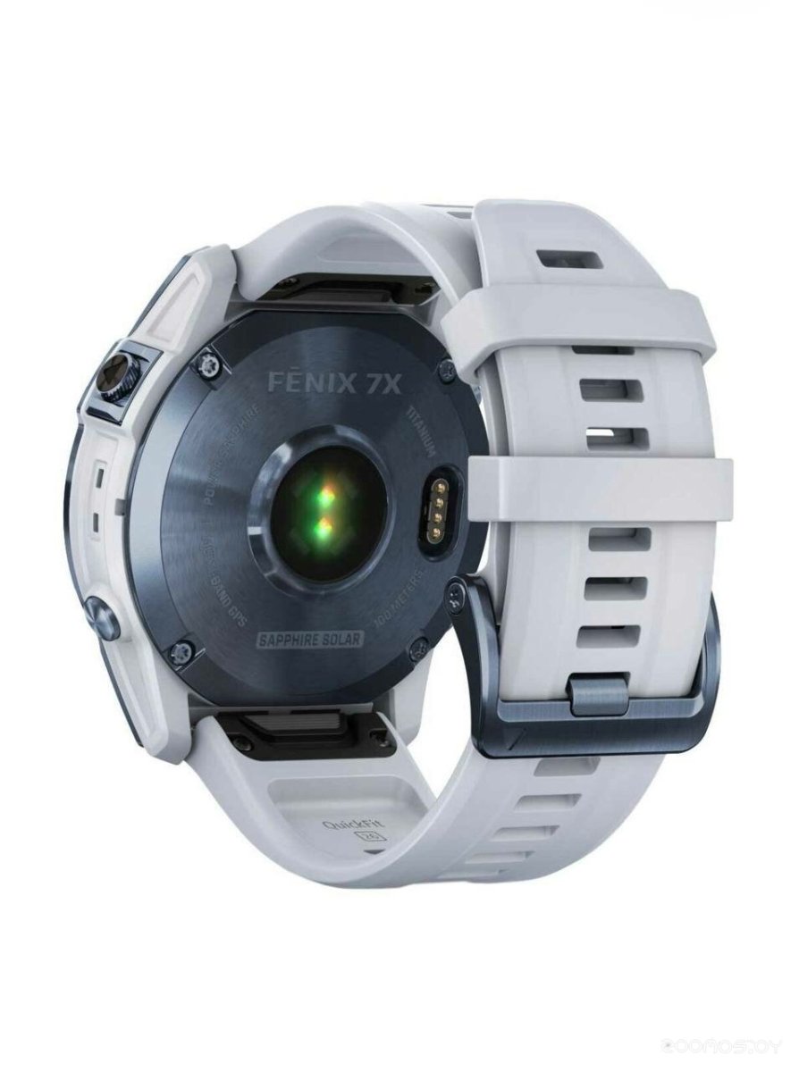 Умные часы Garmin Fenix 7X Sapphire Solar 51 мм (голубой минерал/белый камень)