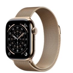 Умные часы Watch Series 11 LTE 42 мм (титановый корпус, золотистый/золотистый, миланская петля)