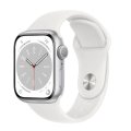 Apple Watch Series 8 41 мм (алюминиевый корпус, серебристый/белый, спортивный силиконовый ремешок)