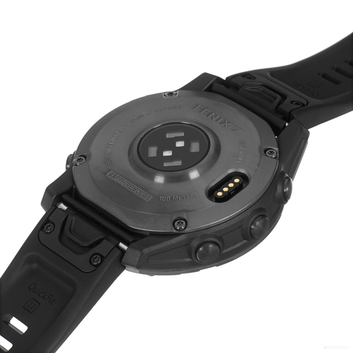 Умные часы Garmin Fenix 7 Sapphire Solar 47 мм (черный титан/черный)