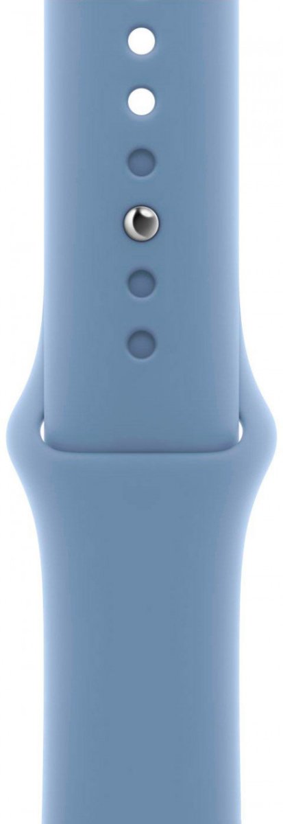 Apple Watch Series 9 41 мм (алюминиевый корпус, серебристый/зимний синий, спортивный силиконовый ремешок S/M)