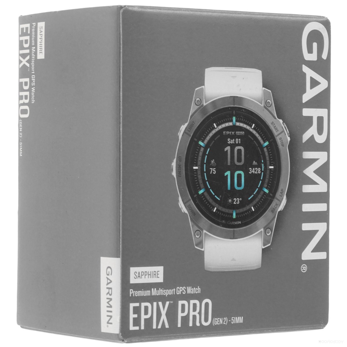 Умные часы Garmin Epix Pro Gen 2 Sapphire 51 мм (титан/белый камень)