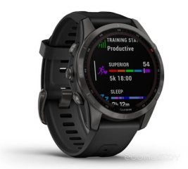 Умные часы Garmin Fenix 7S Sapphire Solar 42 мм (темно-бронзовый титан/сланцевый)