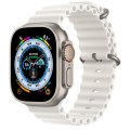 Apple Watch Ultra LTE 49 мм (титановый корпус, титановый/белый, ремешок из эластомера)