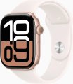 Apple Watch Series 10 46 мм (алюминиевый корпус, розовое золото/легкие румяна, спортивный силиконовый ремешок)