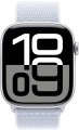 Apple Watch Series 10 42 мм (алюминиевый корпус, серебристый/голубой, нейлоновый ремешок)