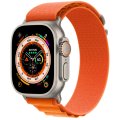 Apple Watch Ultra LTE 49 мм (титановый корпус, титановый/оранжевый, текстильный ремешок размера M)
