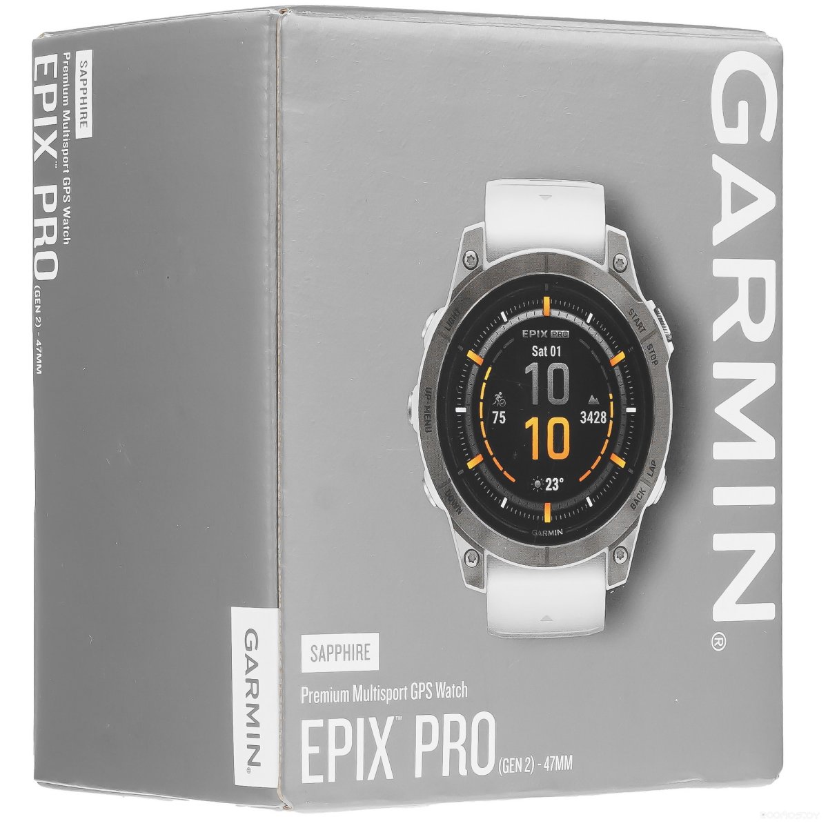 Умные часы Garmin Epix Pro Gen 2 Sapphire 47 мм (титан/белый камень)
