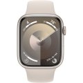 Apple Watch Series 9 45 мм (алюминиевый корпус, звездный свет/звездный свет, спортивный силиконовый ремешок M/L)