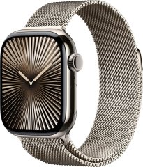 Apple Watch Series 10 LTE 42 мм (титановый корпус, титановый/титановый, миланская петля)