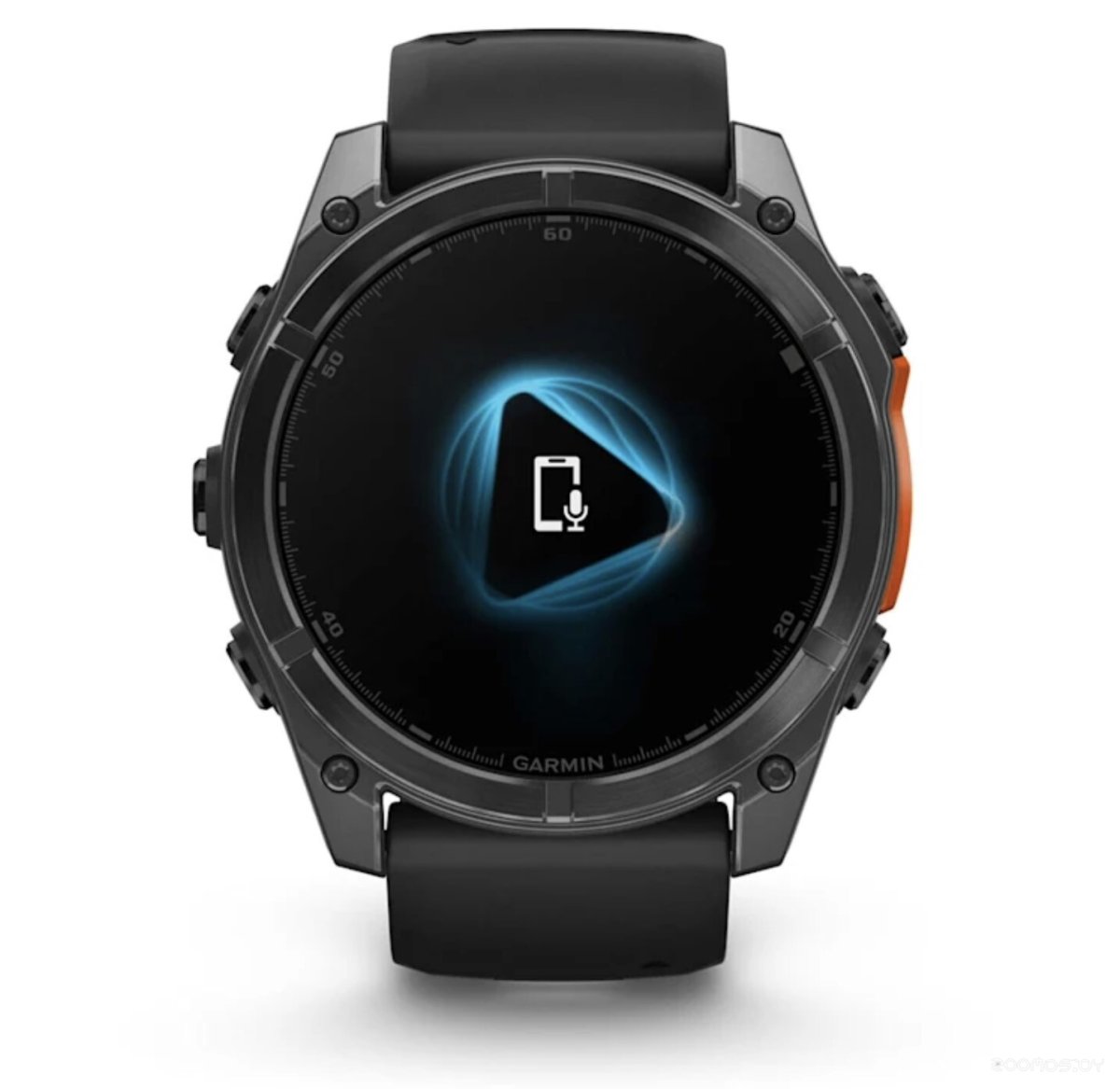 Умные часы Garmin Fenix 8 51мм (серый, черный силиконовый ремешок)