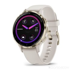Умные часы Garmin Venu 3S (слоновая кость, с силиконовым ремешком)