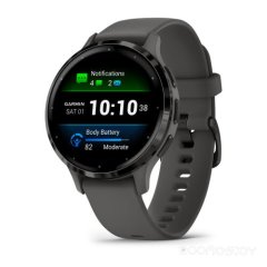 Умные часы Garmin Venu 3S (серая галька, с силиконовым ремешком)