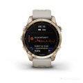 Умные часы Garmin Fenix 7S Sapphire Solar (кремово-золотой титан/песочный)