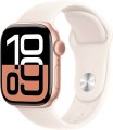 Apple Watch Series 10 46 мм (алюминиевый корпус, розовое золото/звездный свет, спортивный силиконовый ремешок)