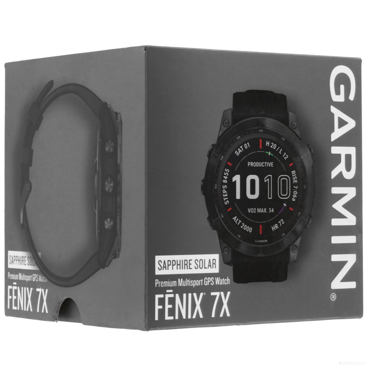 Умные часы Garmin Fenix 7X Sapphire Solar 51 мм (серый карбон/черный)