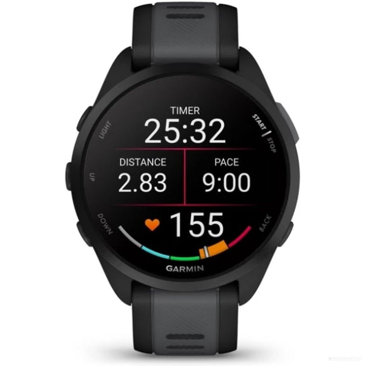 Умные часы Garmin Forerunner 165 Music (черный/сланцево-серый)