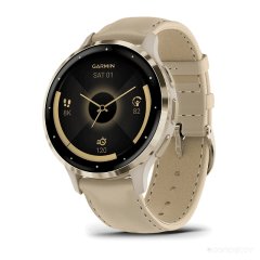 Умные часы Garmin Venu 3S (френч-грей, с кожаным ремешком)