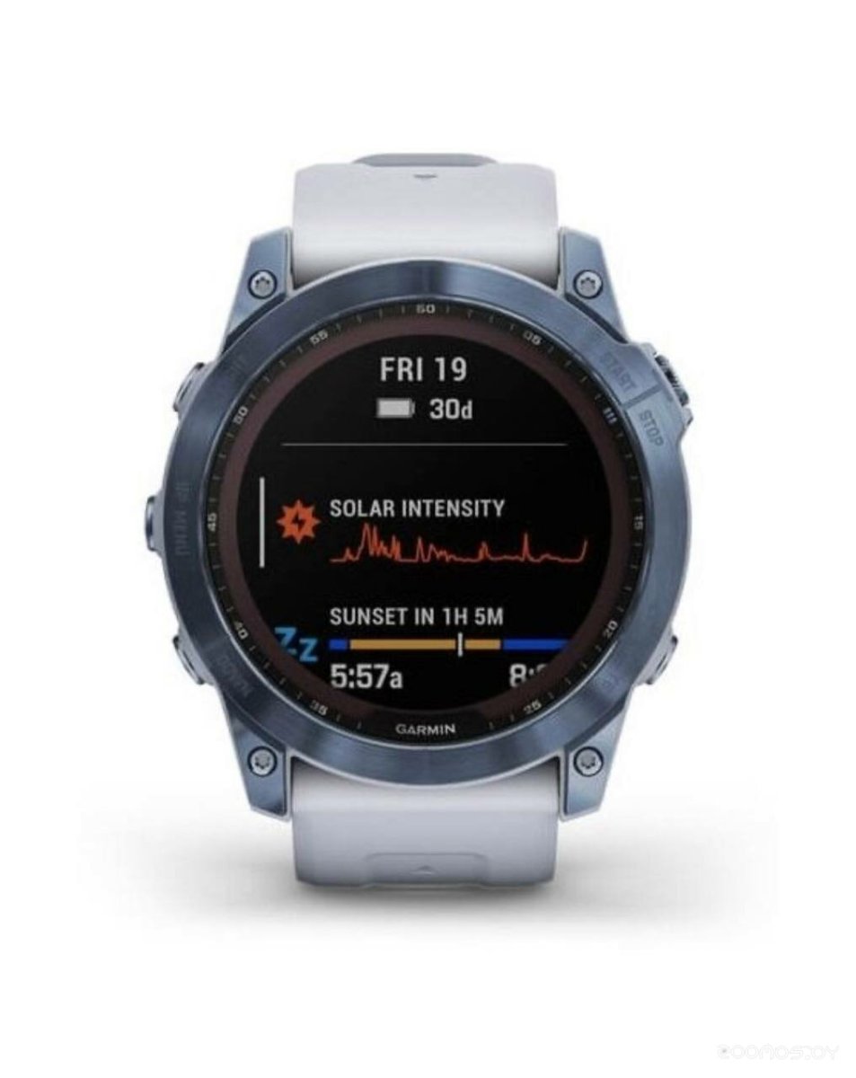 Умные часы Garmin Fenix 7X Sapphire Solar 51 мм (голубой минерал/белый камень)